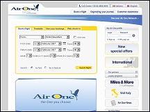 Aper�u du site Air One - compagnie a�rienne italienne lowcost