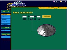 Aperu du site ACd Pneus - vente de pneus en ligne, tous types de pneumatiques