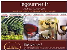 Aperçu du site Le Gourmet - vins, spiritueux, produits gastronomiques