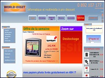 Aperu du site World Digit - informatique et multimdia  prix discount