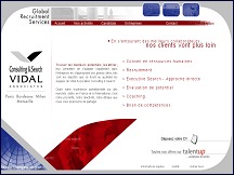 Aperu du site Vidal Associates - cabinet de recrutement international