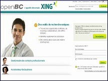 Aperu du site XING - rseau mondial de networking professionnel, ancien OpenBC