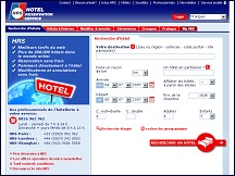 Aper�u du site HRS - r�servation de chambres d'h�tel moins cher jusqu'� moins 70%