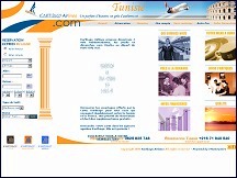 Aperu du site Karthago Airlines - vols rguliers et charters vers la Tunisie