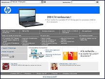 Aperu du site HP - Hewlett-Packard : ordinateurs de bureau, portables, imprimantes