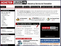 Aperu du site Acheter-louer.fr - petites annonces immobilires
