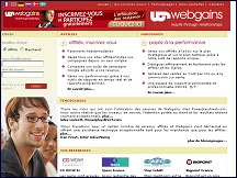 Aperu du site Webgains - plateforme d'affiliation, marketing  la performance