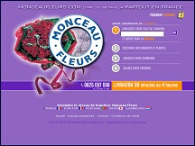 Aperu du site Monceau Fleurs - livraison de fleurs et plantes