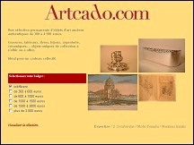 Aperçu du site Artcado - objets d'art authentiques à offrir
