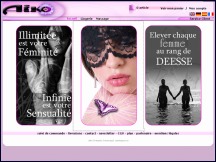 Aper�u du site Aiko - lingerie fine et sexy, articles de massage