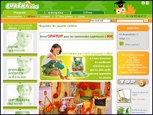 Aperu du site Eureka Kids - magasin de jouets en ligne