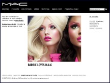 Aperçu du site MAC Cosmetics - ligne de cosmétiques de qualité d'origine canadienne