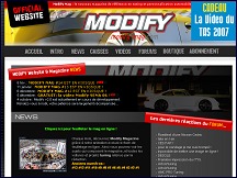 Aperçu du site Modify Mag - magazine consacré au tuning automobile