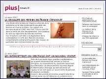 Aperu du site PLUSnews.fr - quotidien d'actualits en ligne