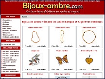 Aperu du site Bijoux-ambre.com - bijoux en ambre et en argent