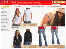 Aperçu du site Boutique Esprit en ligne - toute la collection Esprit pour hommes et femmes