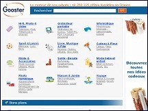 Aperçu du site Gooster - comparateur de prix et moteur de shopping