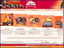 Aperu du site Albert Chocolatier - vente de chocolats en ligne
