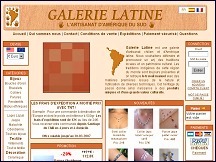 Aperu du site Galerie Latine - bijoux et artisanat d'Amrique Latine