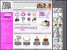 Aperu du site Zoria - bijoux fantaisie et accessoires de mode