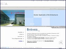 Aperu du site ESA - Ecole Spciale d'Architecture de Paris