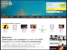 Aperu du site Airtist - tlchargement musique mp3, lgal et ethique sans DRM
