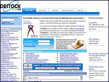 Aperu du site Destock Plus - petites annonces dstockage, grossistes, liquidation