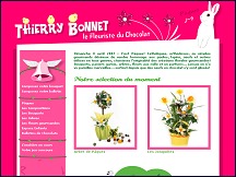 Aperu du site Thierry Bonnet - le fleuriste du chocolat