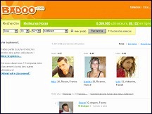 Aperu du site Badoo France - rseau social gratuit multilingue, chat Badoo