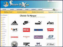 Aperu du site Shoes Box - chaussures sport de marque, spcialiste Converse