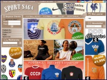 Aperçu du site Sport Saga - boutique de maillots de football et rugby