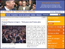 Aperu du site Bayrou.fr - site de campagne prsidentielle de Franois Bayrou