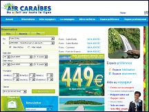 Aperu du site Air Caraibes - compagnie arienne des Antilles