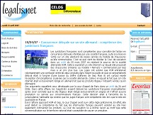 Aperçu du site Legalis.net - actualités et jurisprudences droit de l'internet
