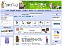 Aperu du site Animonet - animalerie en ligne, accessoires, produits pour animaux