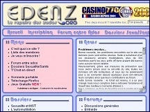Aperçu du site Edenz - site communautaire d'informations pour les adolescents