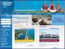 Aperu du site Vacances Bleues - rsidences locatives, circuits dcouverte, croisires