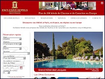 Aperu du site Exclusive Hotels - 250 htels de charme en France et en Europe