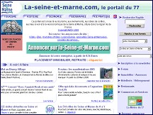 Aperçu du site Portail internet Seine et Marne - économie, gastronomie, tourisme Seine et Marne