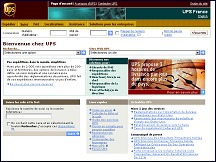 Aper�u du site UPS - transporteur international, messagerie colis express