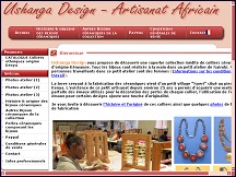 Aperçu du site Ushanga - bijoux artisanaux en céramique, artisanat africain
