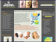 Aperu du site Tatouage-temporaire.com - boutique de tatouages temporaires