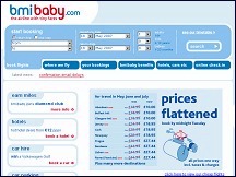 Aperu du site BMIbaby - compagnie britannique  bas cots, billets avion lowcost