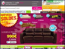 Aperu du site Interia - canaps et sofas  prix discount