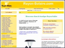 Aperu du site Rayon Solaire - produits fonctionnant  l'nergie solaire