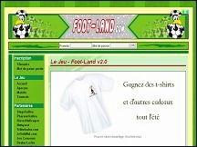 Aper�u du site Foot Land - jeu de foot gratuit