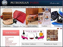 Aperu du site Petrossian - picerie spcialits russes