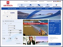 Aperu du site Air Malta - compagnie arienne maltaise