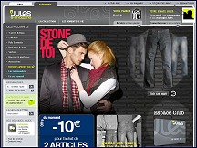 Aper�u du site Jules e-shopping - boutique de pr�t-�-porter pour hommes Jules.fr