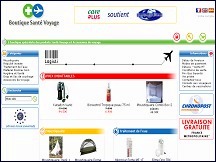 Aper�u du site Boutique Sant� Voyage - la boutique des voyageurs